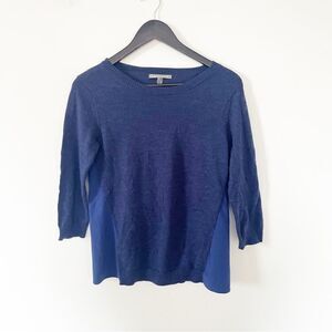 Smartwool “Palisade Trail” Navy Merino‎ Blend Lightweight Pullover Sweater.